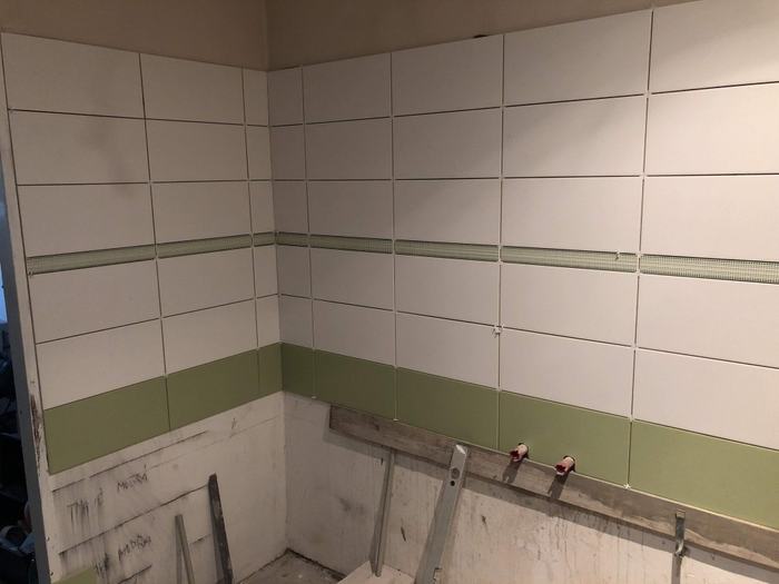 Průběh prací při rekonstrukci koupelny